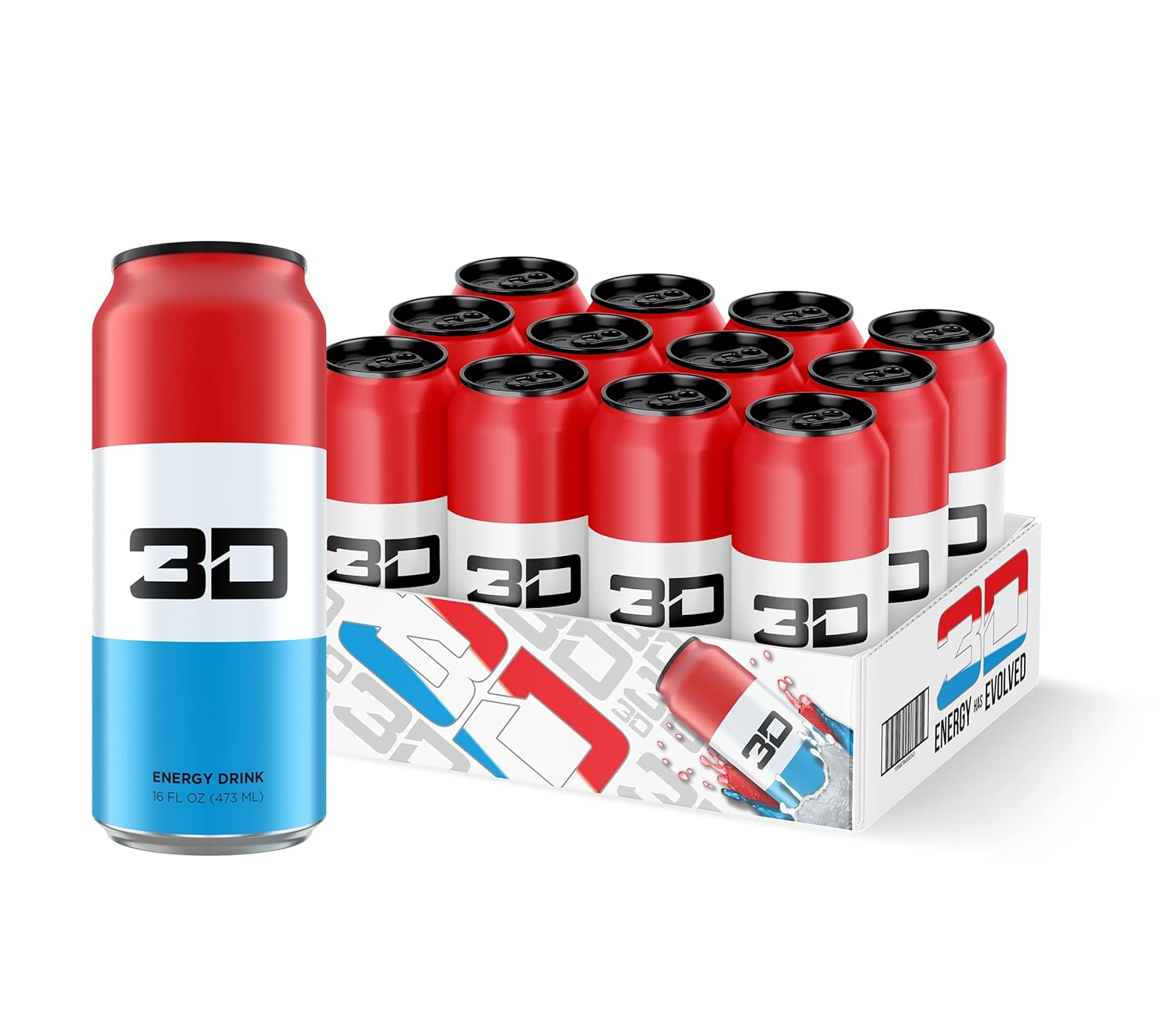 3D Energy - Liberty Pop (12 Drinks/473ml Each)