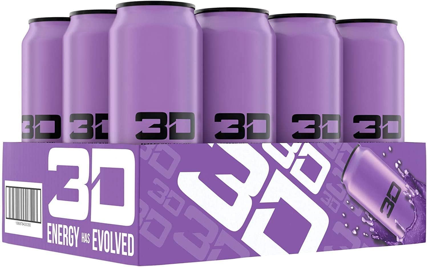 3D Energy - Grape (12 Drinks/473ml Each)