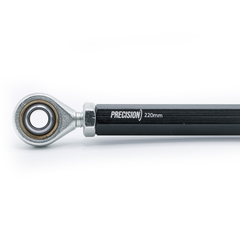 8mm Aluminium Hex Track Rod with M8 Rose Joints