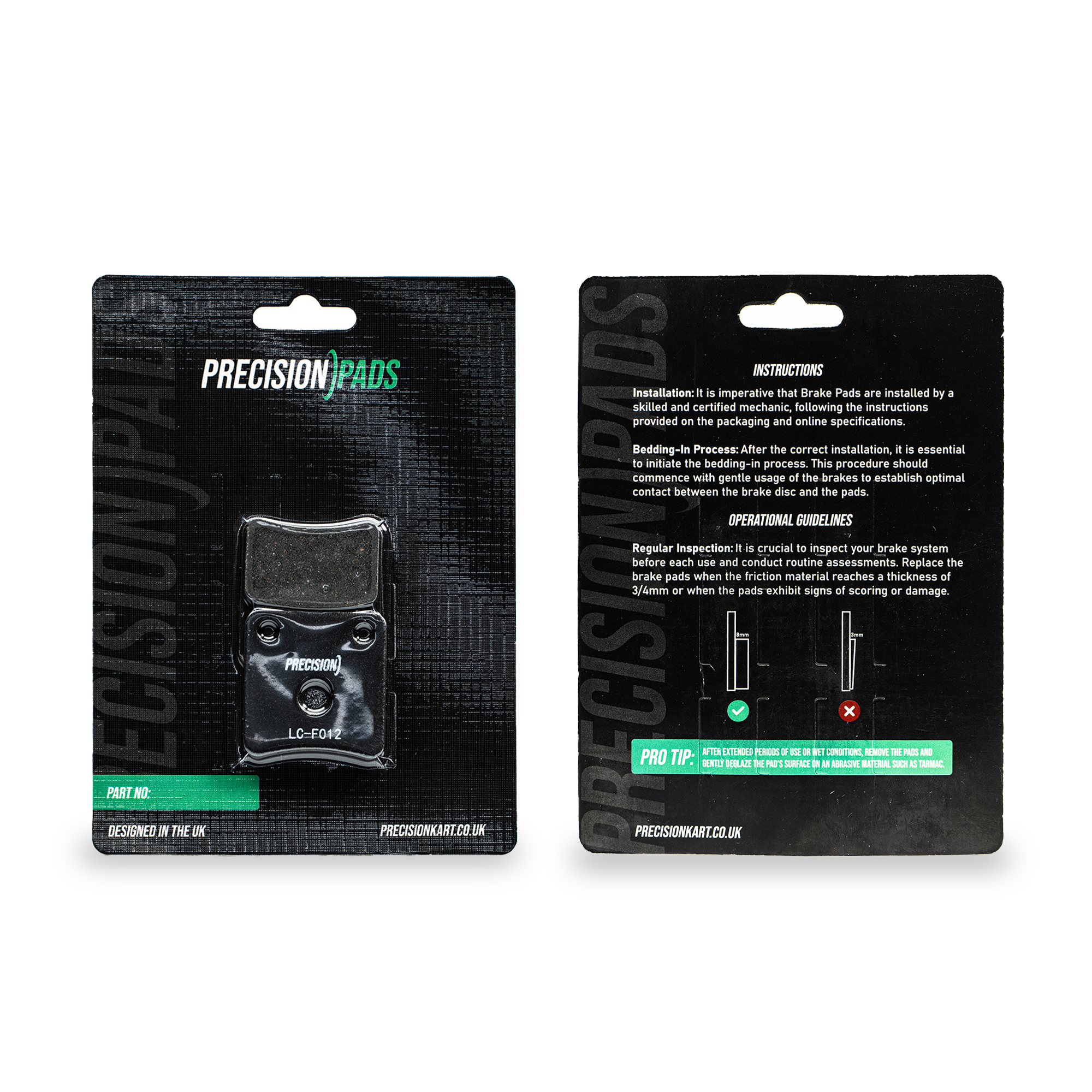 950 Cadet - Kart Republic, Parolin Rear Brake Pads