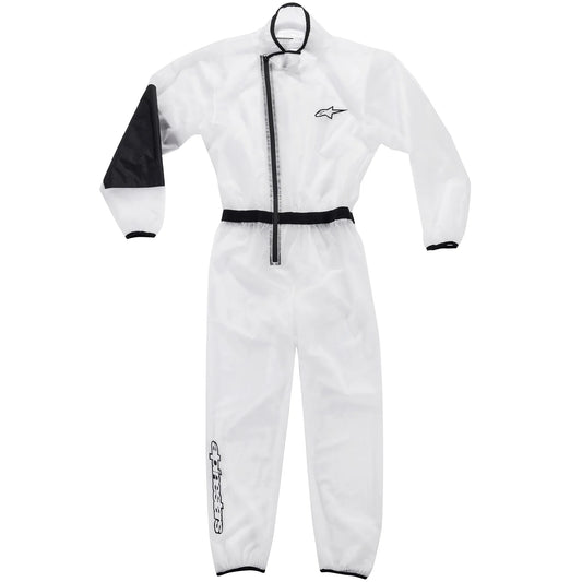 Alpinestars Kart Rain Suit – lightweight waterproof and breathable rain suit for kart drivers, transparent design, available at IC Kartstore