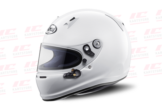 Arai SK-6 Karting Helmet front view – lightweight FIA CMR 2016 approved karting helmet with premium comfort and ventilation, available at IC Kartstore