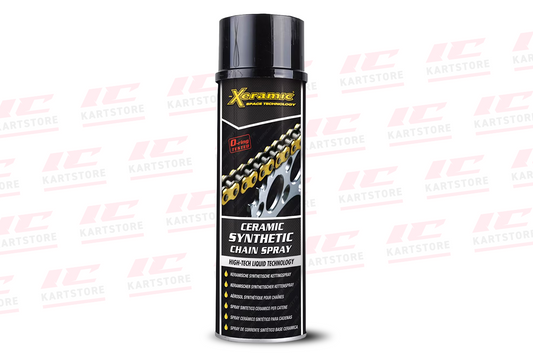 Xeramic ceramic chain spray for kart chain lubrication and care